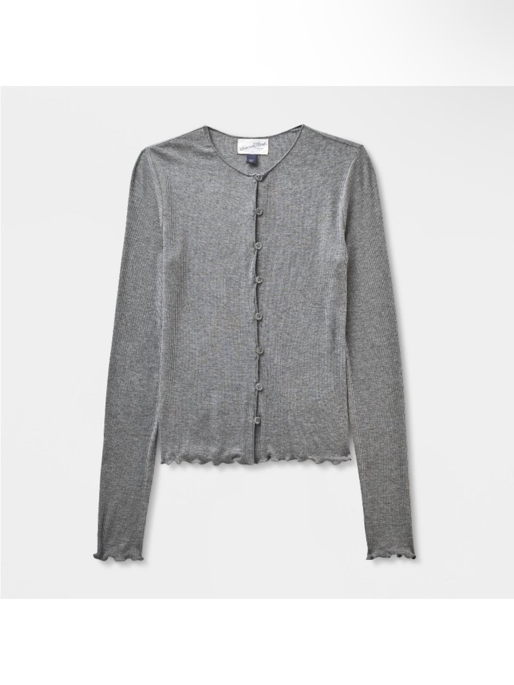 Women's Ribbed Button-Down Cardigan Universal Thread™ Dark Heather Gray
